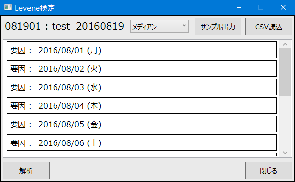 Levene検定準備